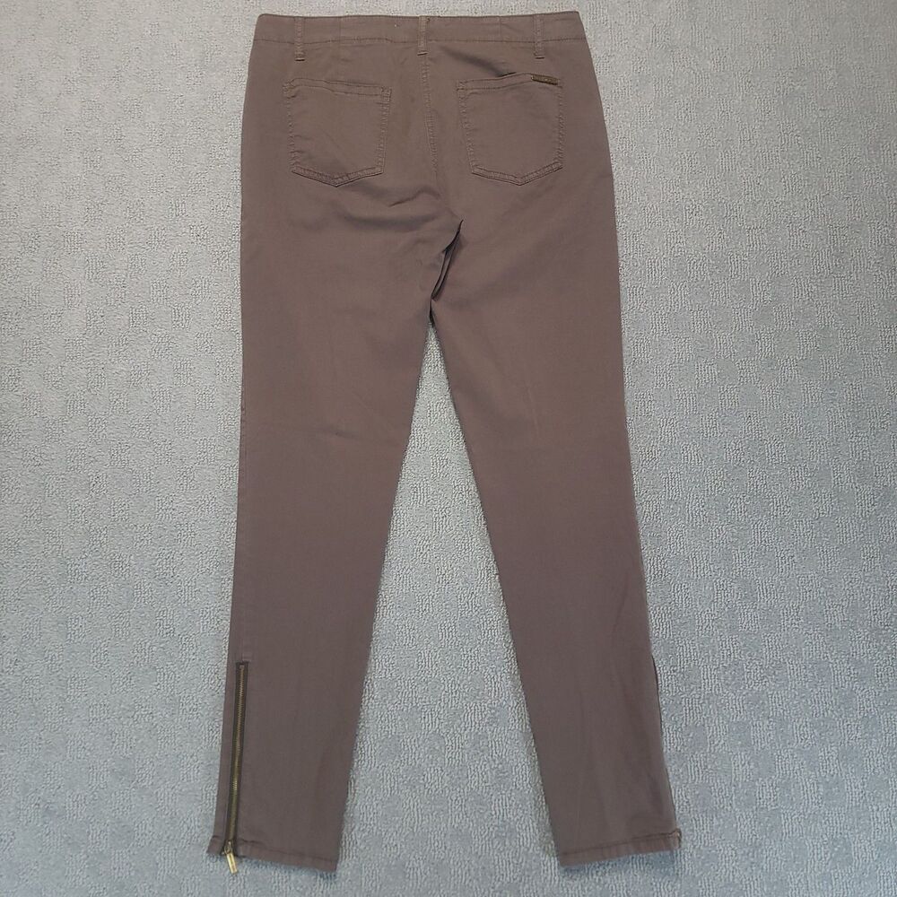 Michael Kors Womens 4 (30x30) Pants Ankle Zip Low Rise Brown Stretch Trousers - Picture 3 of 13